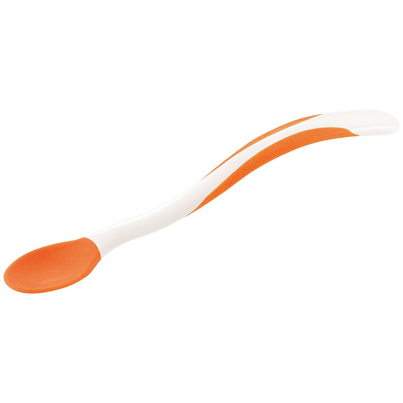 akachan honpo - TLI柔軟感溫湯匙組-橘色-2入組&附收納盒
