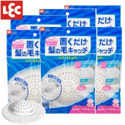 日本 LEC - 濾髮蓋附吸盤(中)x6入組