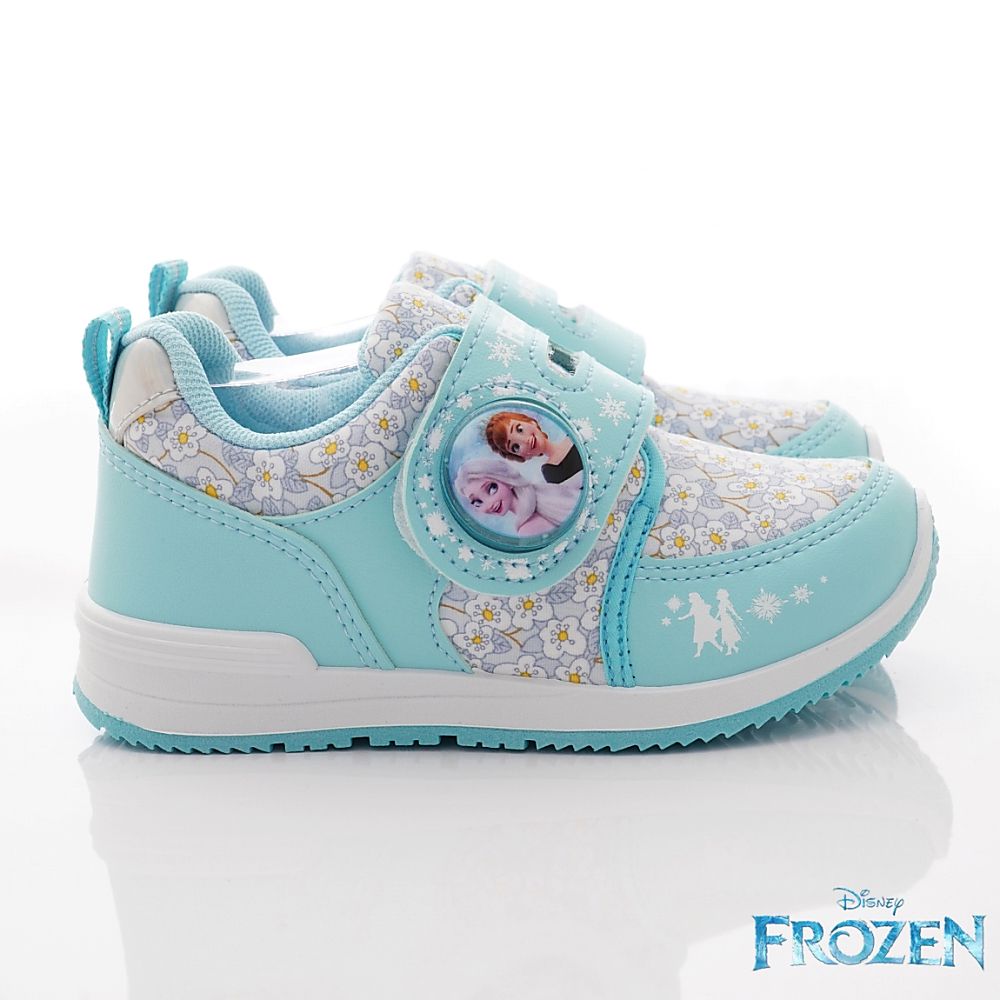 冰雪奇緣 - 卡通電燈款童鞋(中小童段)-運動鞋-湖水藍
