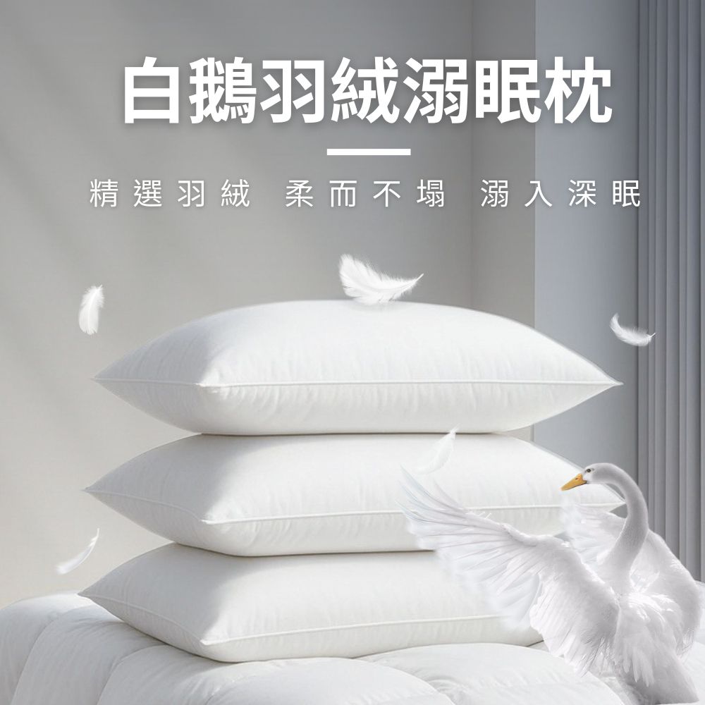 MIT 100%水鳥羽絨枕 (1入)