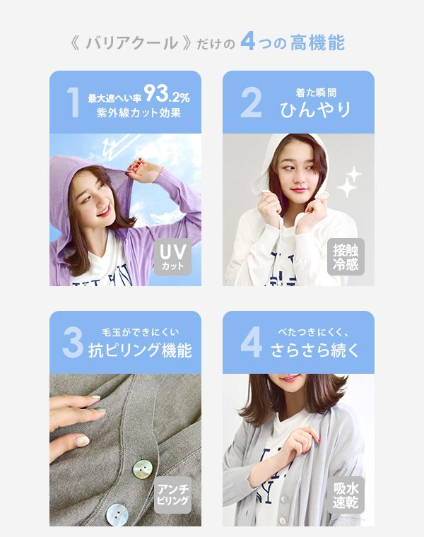 日本 zootie - 涼感X防曬速乾 連帽外套-氣質灰