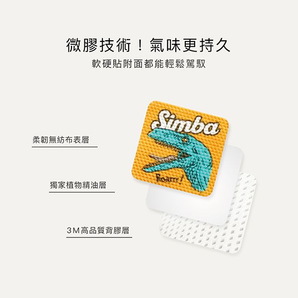 Simba 小獅王辛巴 - 長效薰衣草精油防蚊貼-恐龍圖鑑(16枚)