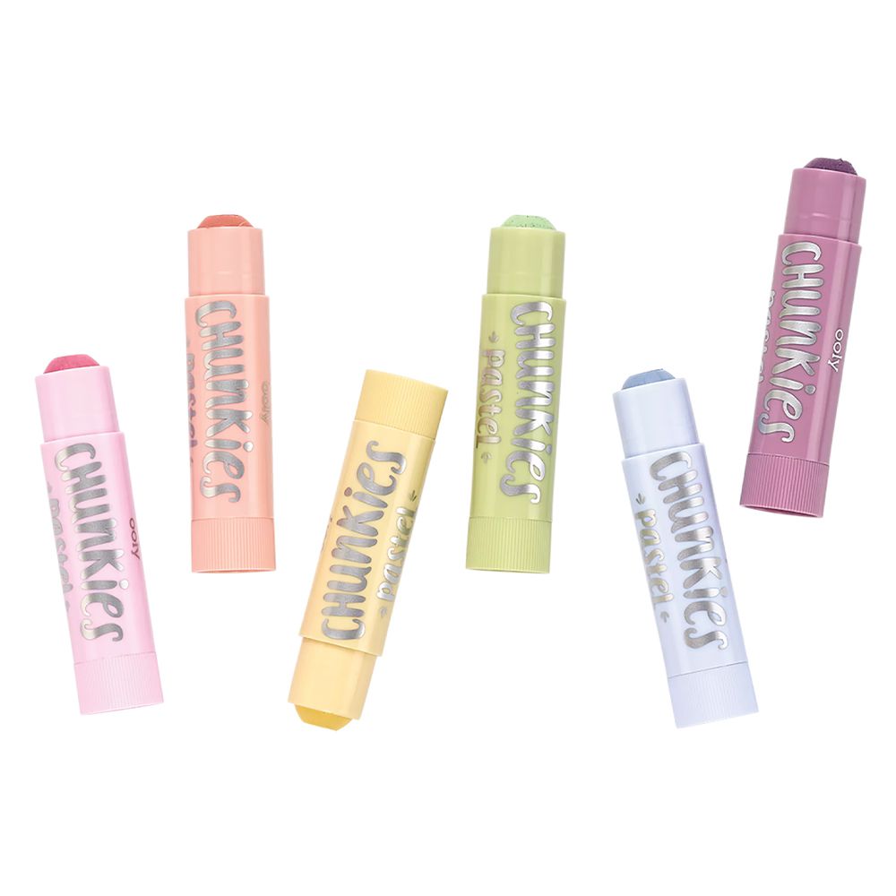 【兒童專用筆系列】胖蠟筆 (淡色柔和系6入組)