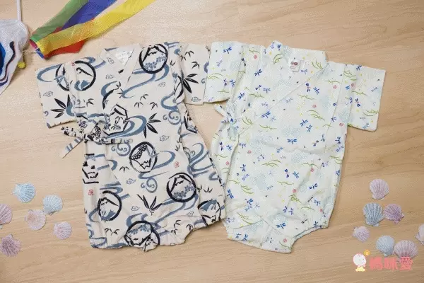 akachan honpo - 幼兒短袖兩件式甚平-蜻蜓-乳白色