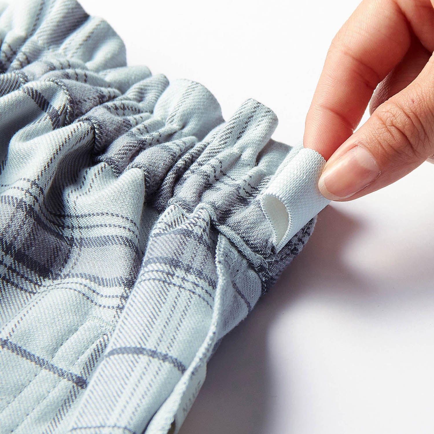 日本千趣會 - GITA 下擺蝴蝶結鬆緊舒適長褲-丹寧藍