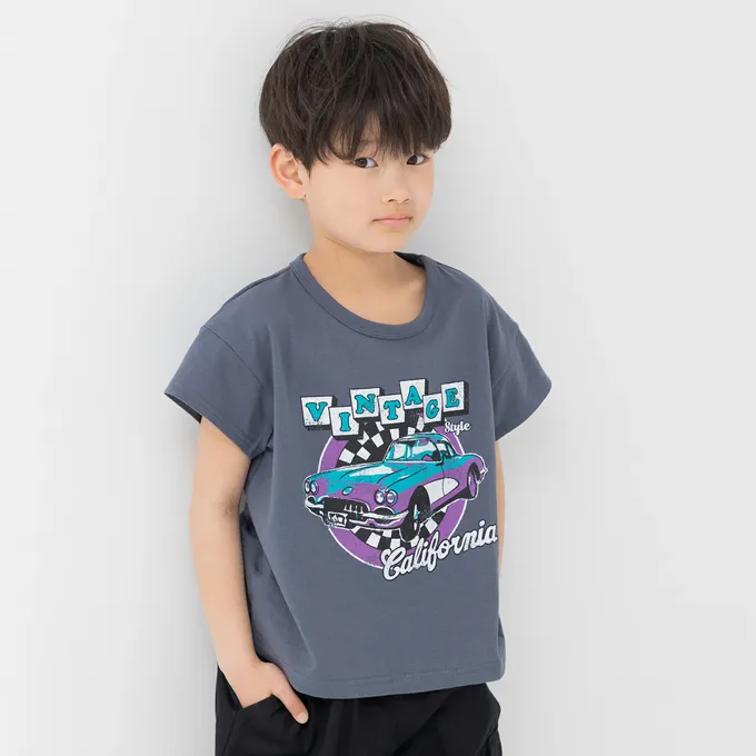 日本 Chil2 - 100%棉 印花柔軟短袖上衣-鯨魚-薄荷綠