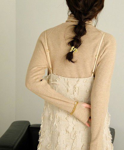 日本 Bou Jeloud - 破壞感抽鬚吊帶裙/洋裝-知性黑