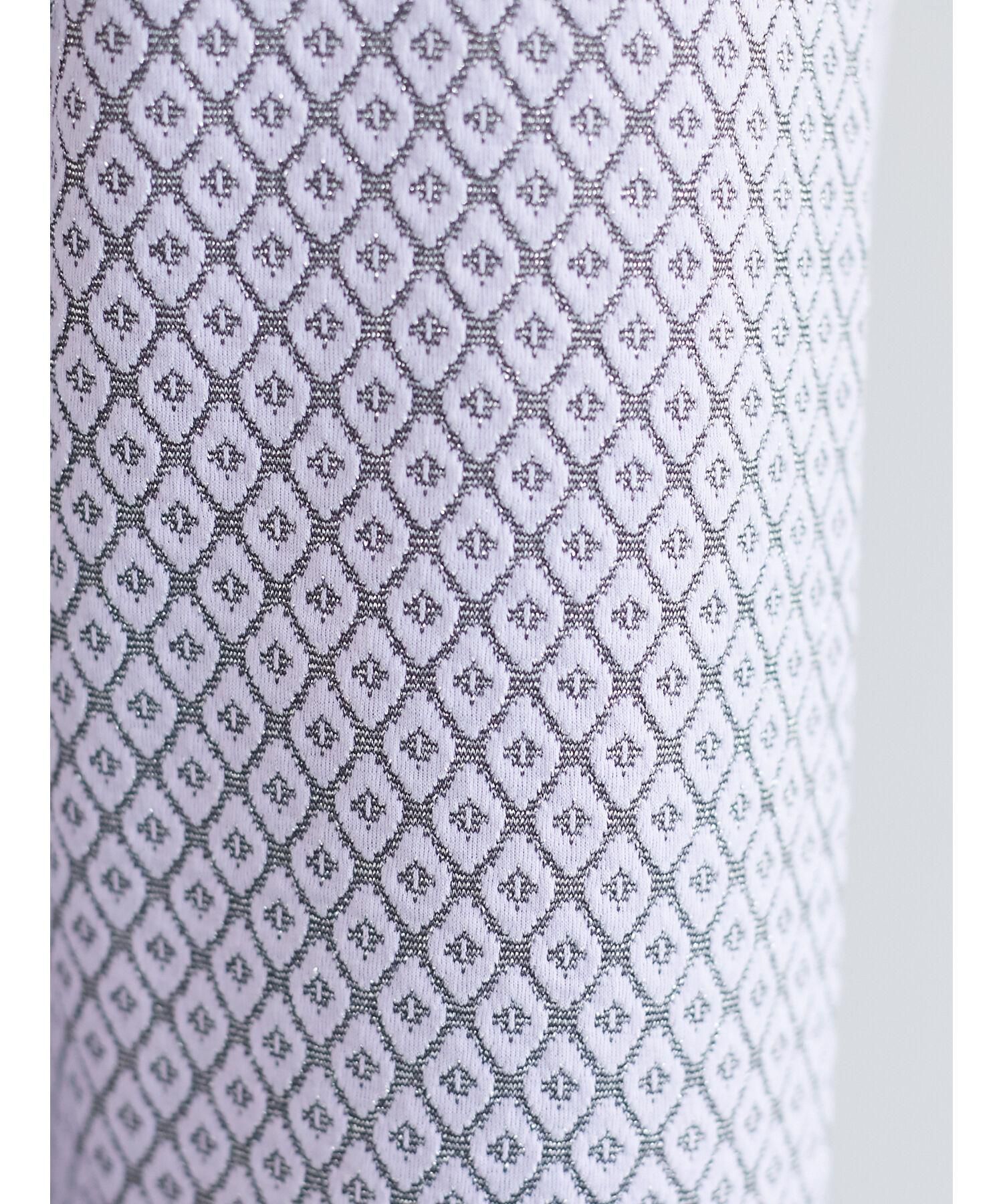 日本 ELENCARE DUE - 滿版幾何綁帶寬褲-米