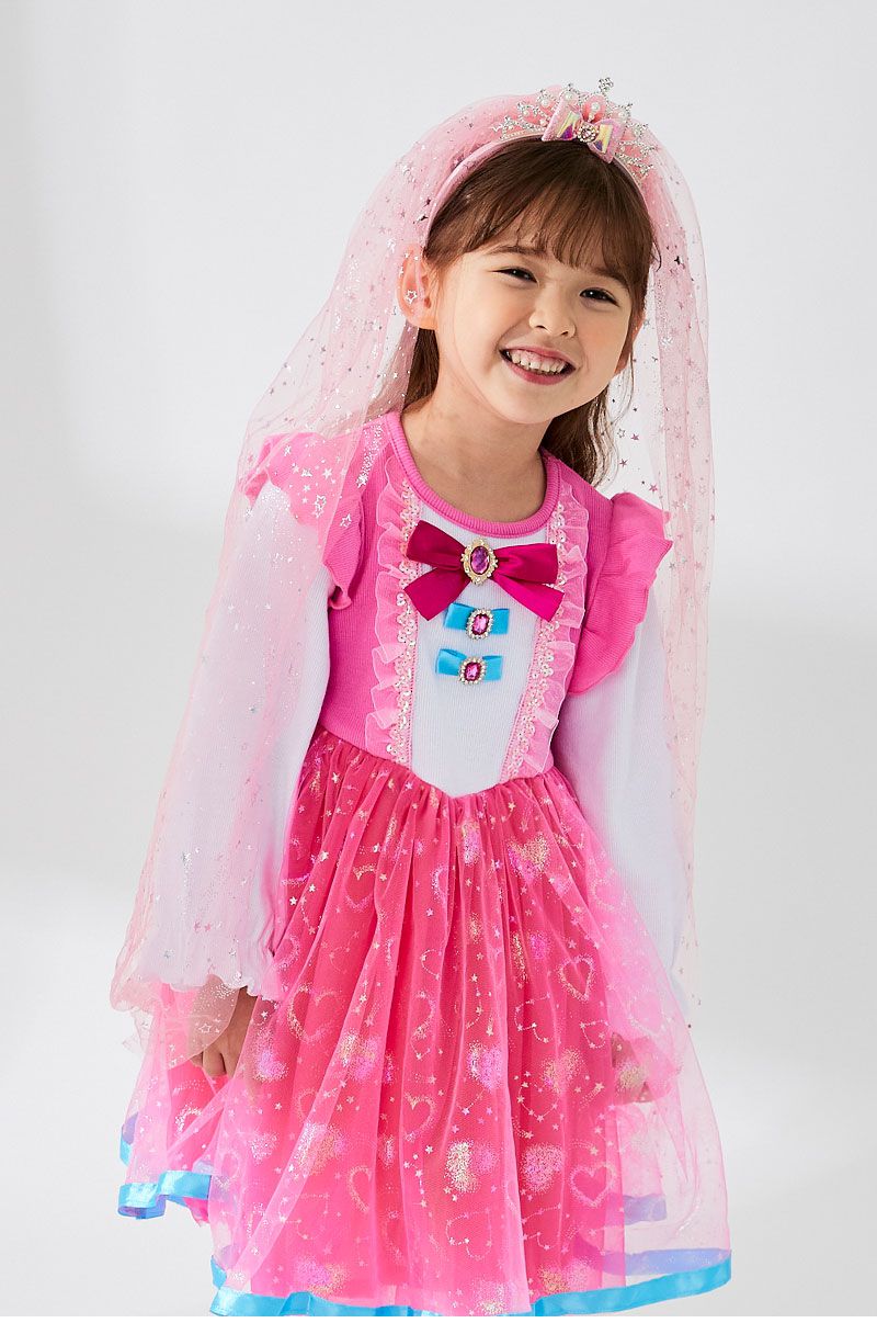 韓國 OZKIZ - 歐若拉公主洋裝(附髮飾)-粉