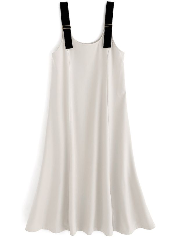 日本 GRL - 工裝風休閒感吊帶裙-黑 (F)