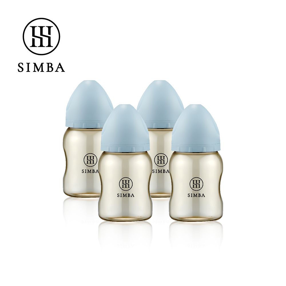 蘊蜜鉑金PPSU寬口防脹氣奶瓶4支組(200ml)-新生適用-晨藍-200ml