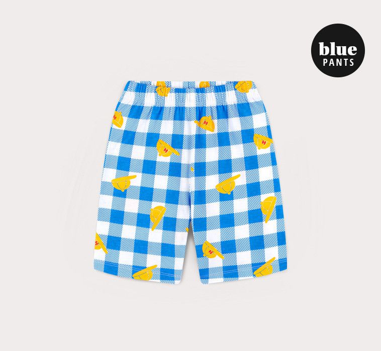 韓國 HEJMINI - 黃毛女孩格子套裝-橘