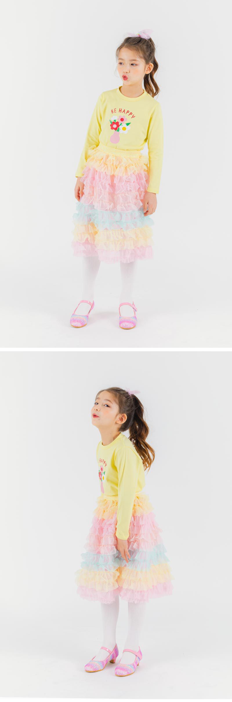 韓國 OZKIZ - 人魚色蛋糕紗裙