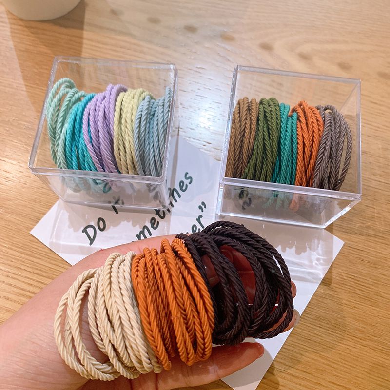 高彈力兒童髮圈50入-莫蘭迪色