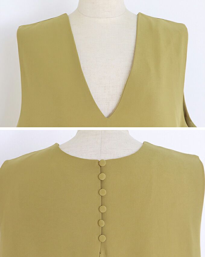 日本 BLUE EAST - 2WAY率性簡約V領連身洋裝/背心裙-黑