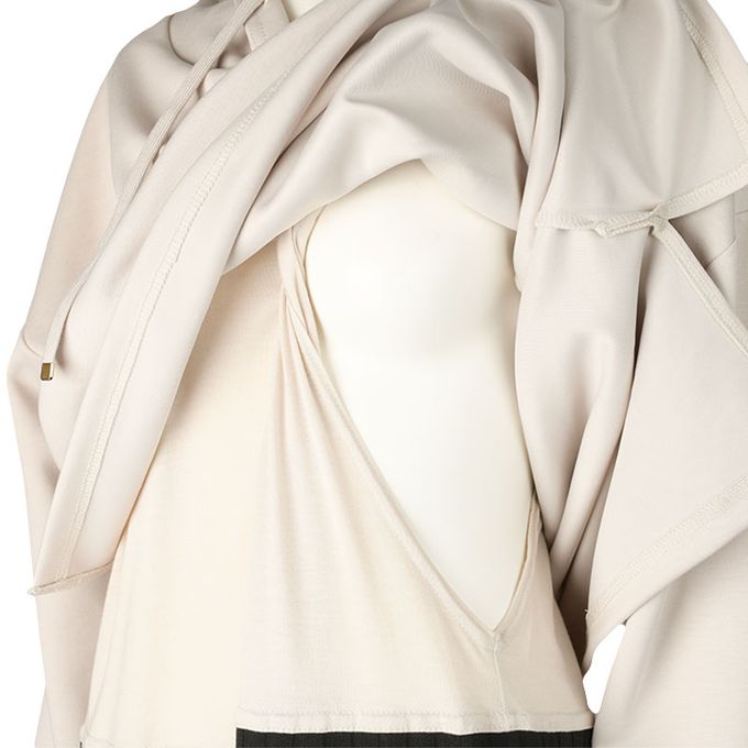 akachan honpo - 長袖假兩件洋裝-淺卡其色