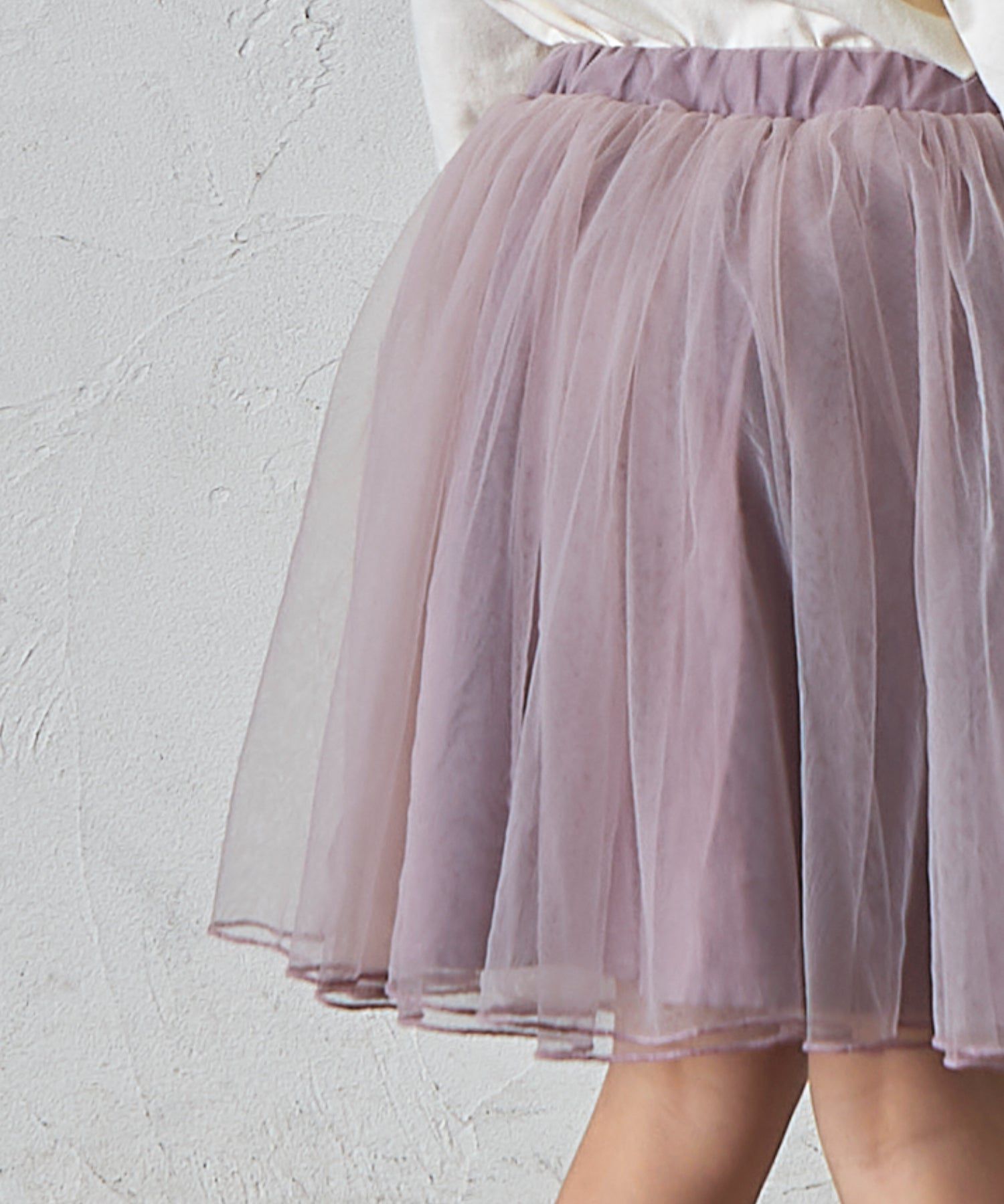 日本 PAIRMANON - 小精靈薄紗澎澎裙(附安全褲)-淺灰