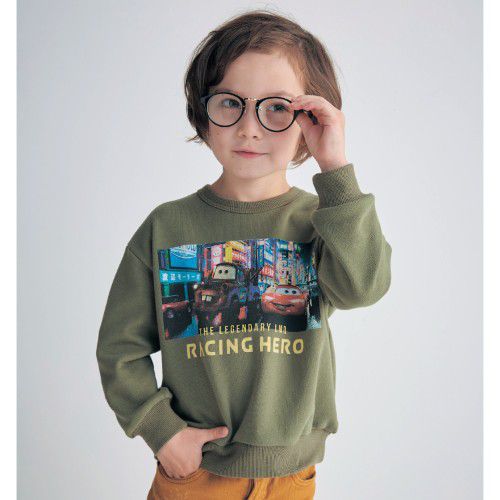 日本千趣會 - 迪士尼裏毛長T-仿舊印花101忠狗-灰