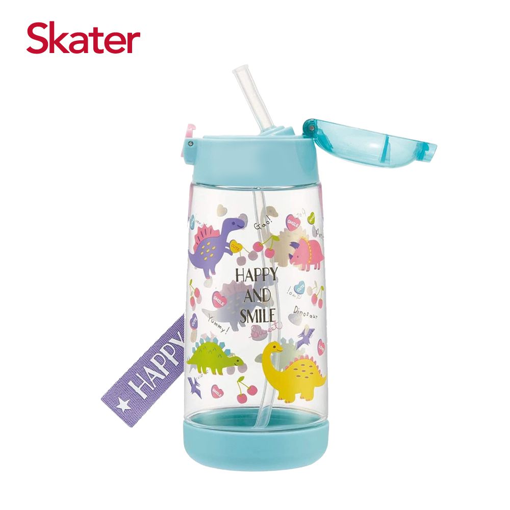 日本 SKATER - PET吸管水壺(480ml)-萌萌龍