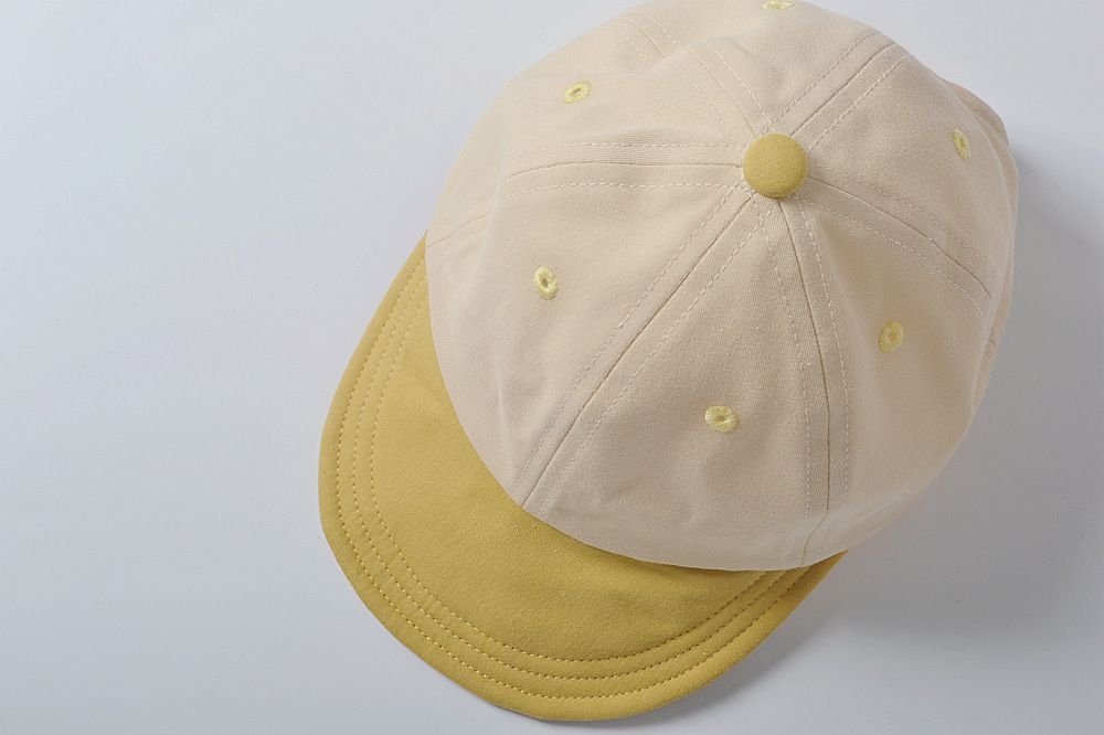 拼色鴨舌帽-橘色