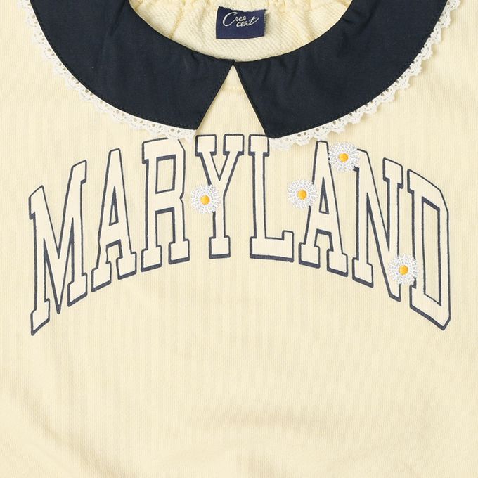 akachan honpo - 休閒上衣-英文字-米白色