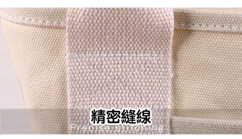 加厚大容量帆布手提包/便當袋-深藍色 (23x15x21cm)