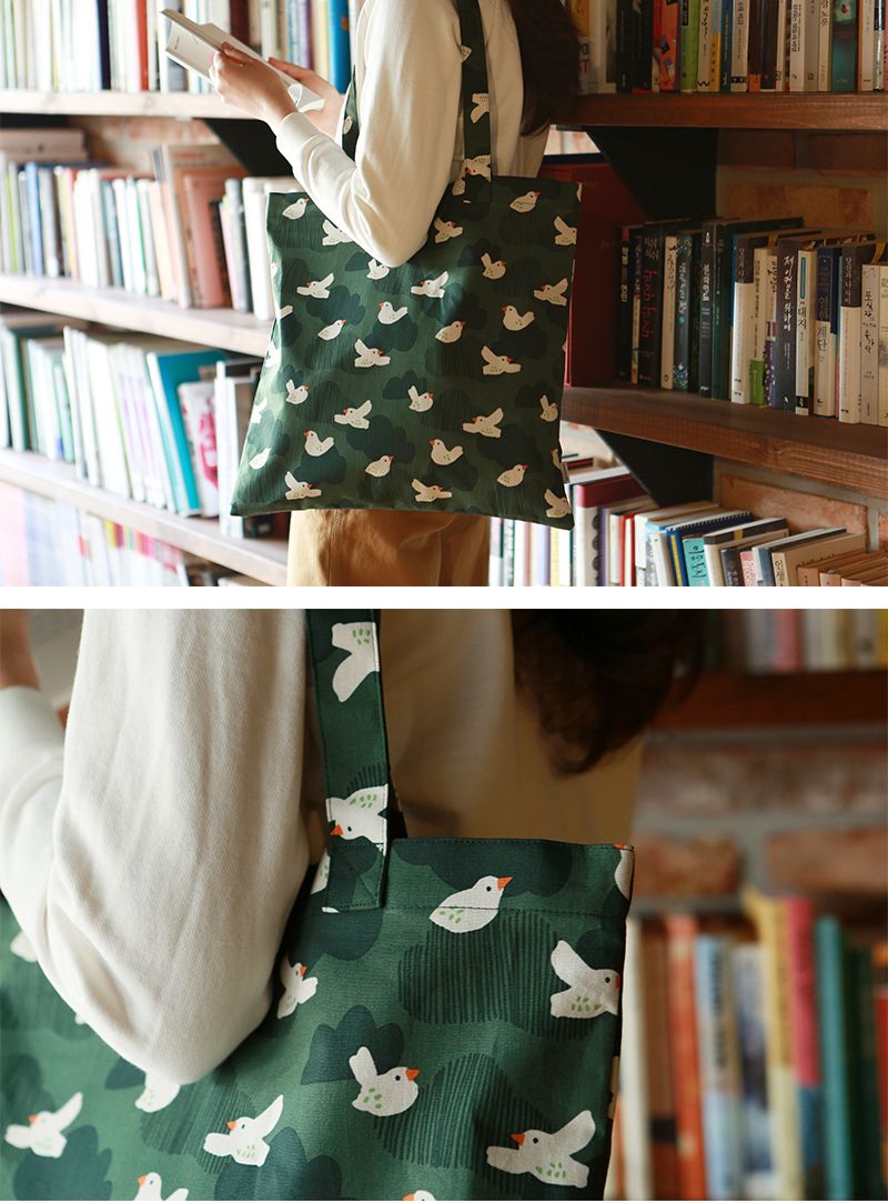 韓國製 - 牛津布環保袋/購物袋-花花世界 (41X43cm)