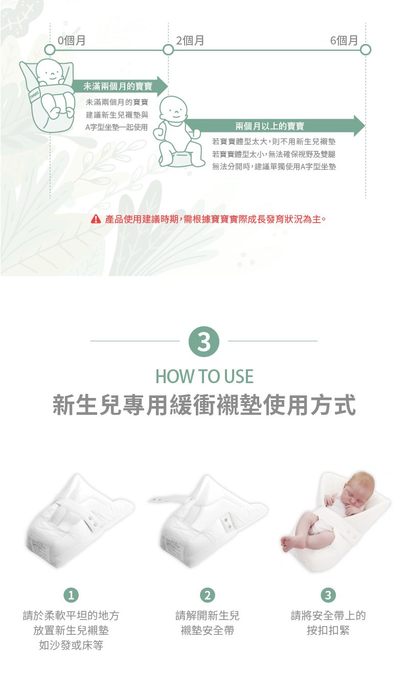 PAMABE - 新生嬰兒緩衝襯墊組-適用於 Pognae ALL NEW NO.5、MAX、No5 Plus Light 款-白