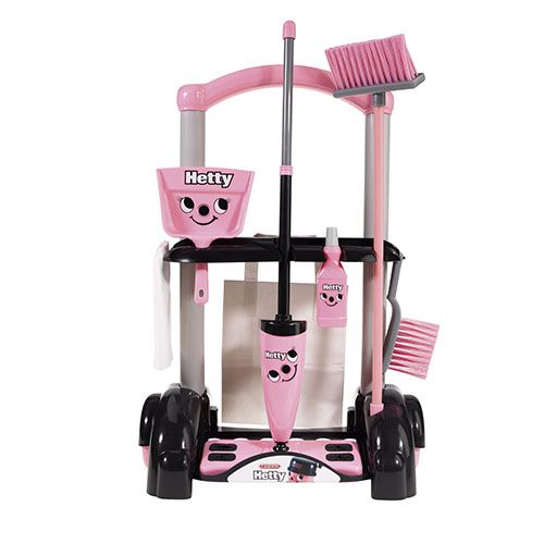 英國 CASDON - 《英國CASDON家電玩具》Henry 小亨利清潔手推車(粉色)