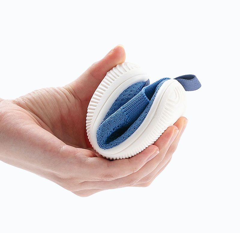 韓國 OZKIZ - 洞洞厚底/輕量/防滑兒童沙灘鞋/戲水鞋-藍