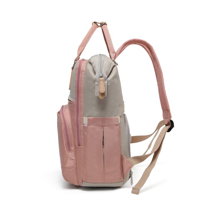 Heine 海恩 - Babytree 時尚甜美流行後背包 防潑水後背包 防盜後背包 (B1111)-玫瑰粉象牙白