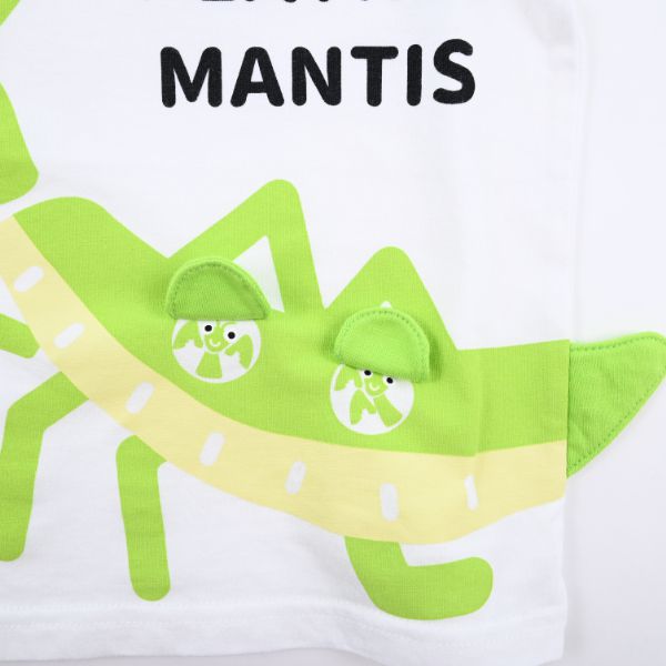 日本 Baby Room - 立體翻翻樂短袖上衣-開心螳螂-黃