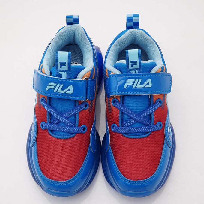 FILA - 賽車造型電燈運動鞋-7-J452X-313藍(中大童段)-運動鞋-藍