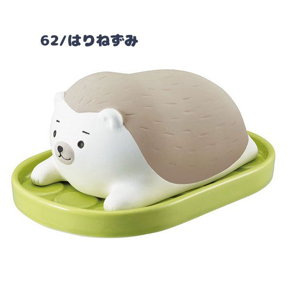 日本 DECOLE - 療癒環保除濕除臭擺飾(可重複使用)-懶洋洋 刺蝟