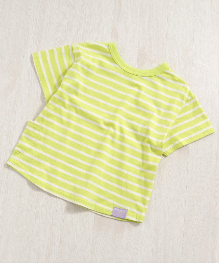 日本 BREEZE - 正反OK！圓領印花短袖上衣-線性-黑