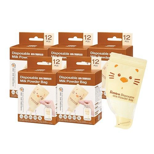 Simba 小獅王辛巴 - 拋棄式雙層奶粉袋-X5盒(共60入)-12入/盒