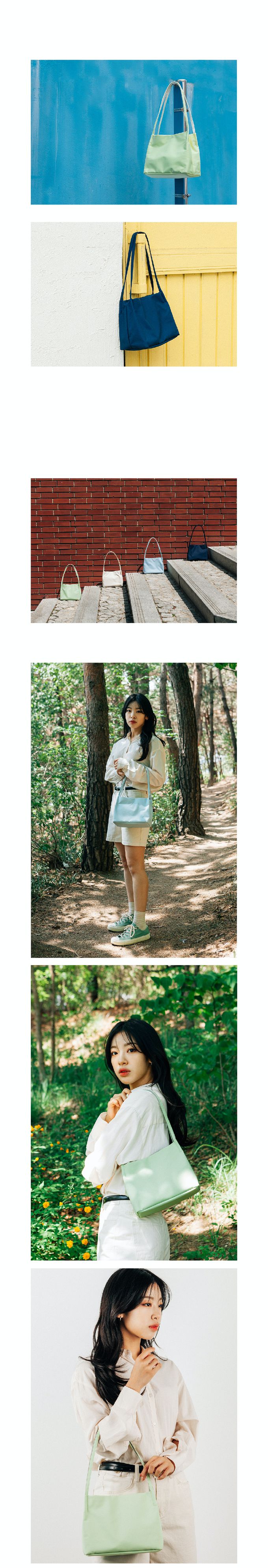 韓國 ithinkso - BREEZE方形輕量肩背/手提包-檸檬綠 (22X19X12CM)