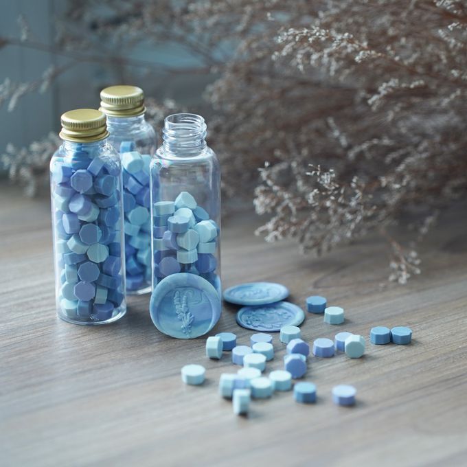 HAPPYMT - 火漆蠟粒大罐裝-日落前的海岸線-淡藍紫色系