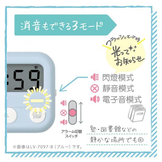 日本文具 SONIC - 試験対策！提升專注力桌邊用輕便計時器-草地綠 (6.5x5.4x2.1cm)