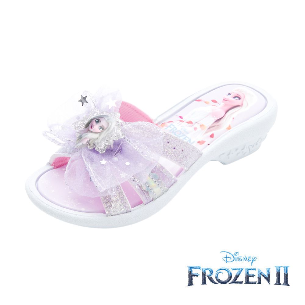 迪士尼Disney 冰雪奇緣2 童款 時尚PVC拖鞋 FNKS65717-輕量鞋身設計，舒適好穿-紫-(小中大童段)