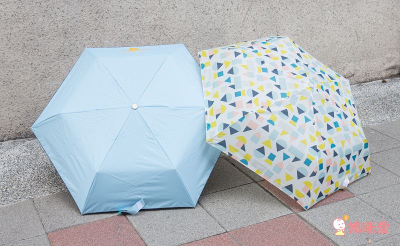 日本 kukka hippo - 抗UV防潑水小童折疊陽傘/雨傘(附收納袋)-薄荷綠 (50cm(身高:115-125cm) Ф90cm)