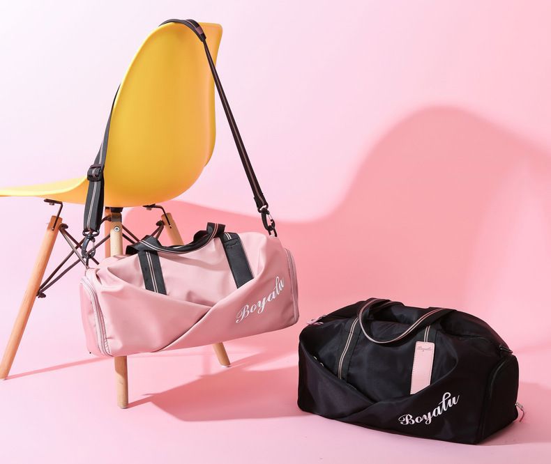 時尚乾濕分離2way包-可置鞋-胭脂紅