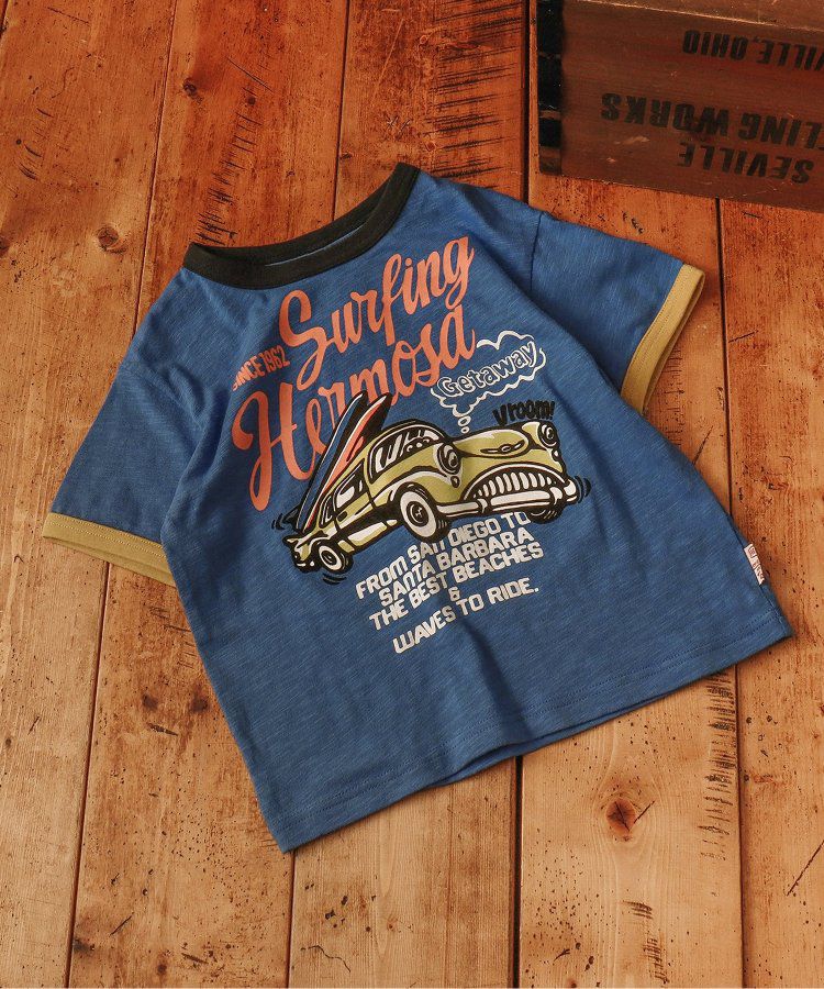 日本 BREEZE - [品牌週年限定]印花短袖上衣-微笑鬆餅-黃