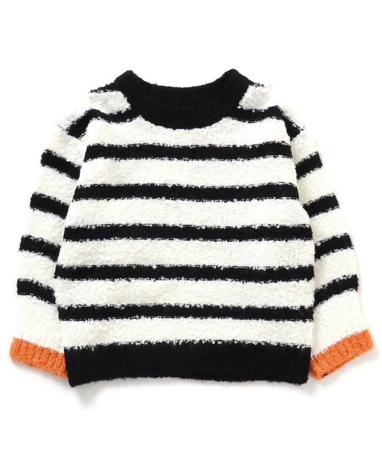 日本 BREEZE - 羊毛混紡明亮針織毛衣-彩虹條紋