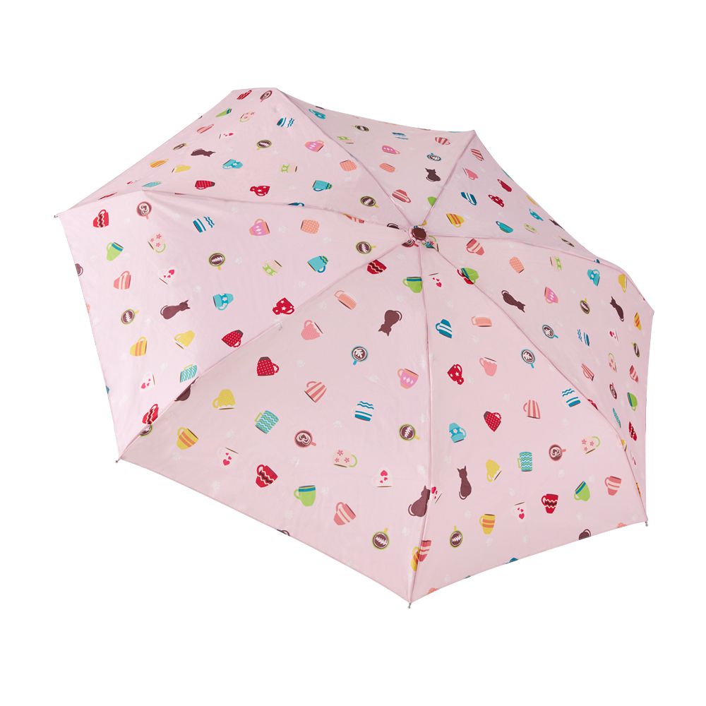 抗UV手開迷你口袋傘-粉漾午茶-230g