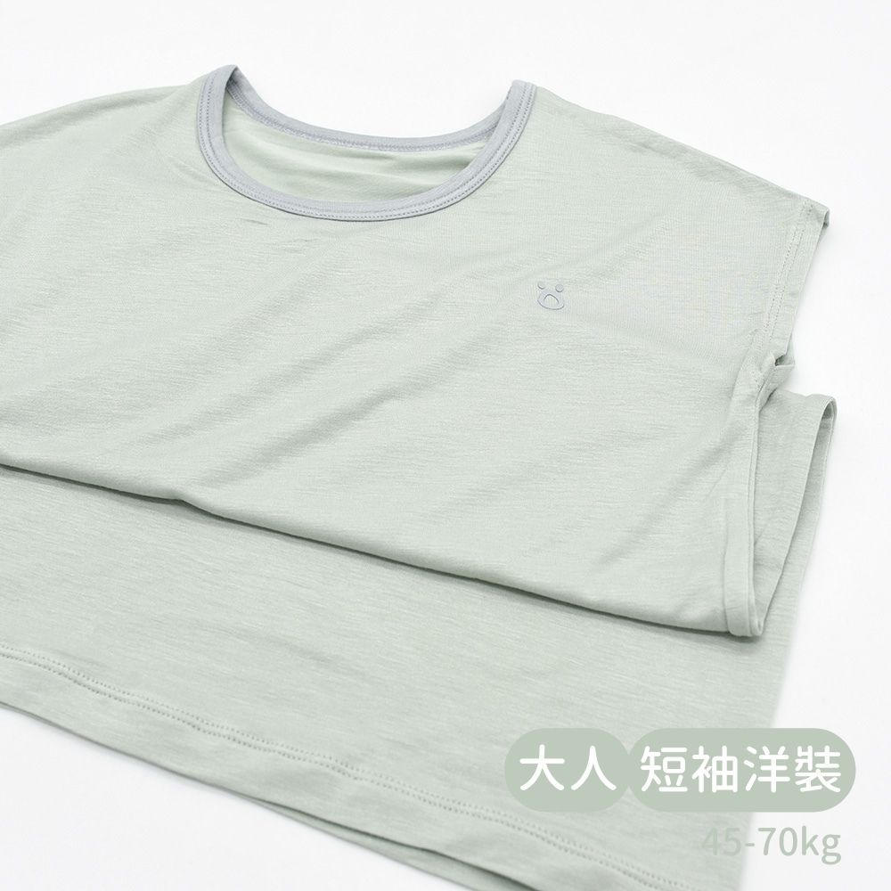 輕柔感短袖洋裝(大人)-薄荷