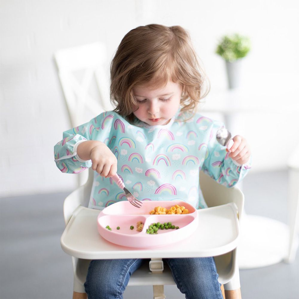 防水長袖圍兜兜(1入)-彩虹 (6-24 M)