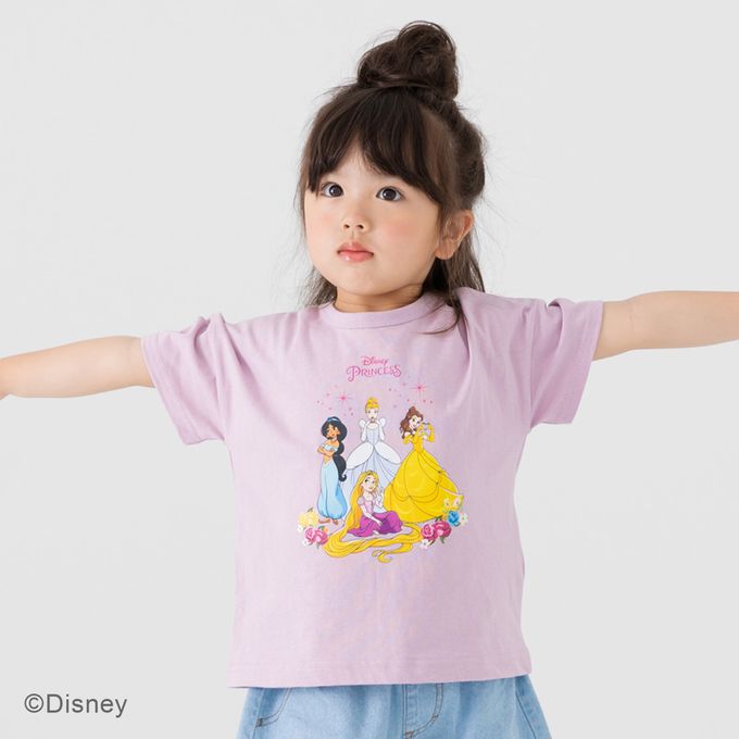 日本 Chil2 - 迪士尼聯名 純棉短袖上衣-冰雪艾莎-藍