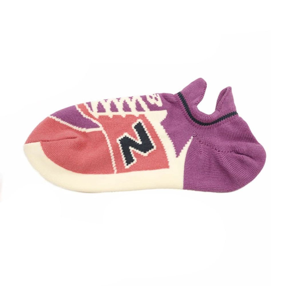 日本 friendshill - New Balance 舒適造型短襪-粉紫
