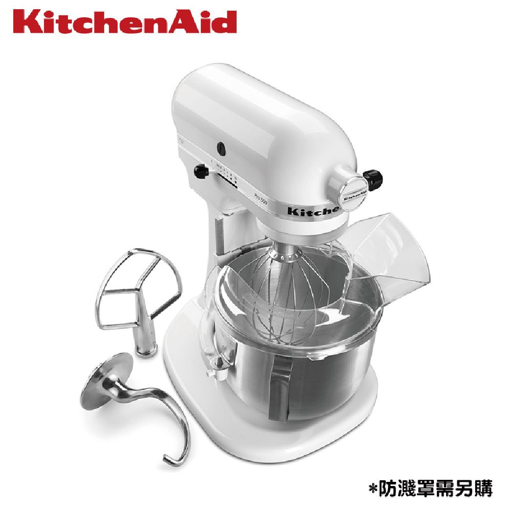 Kitchen Aid - 5QT升降式桌上型攪拌機 (KSM500PSWH/3KSM5CBTWH)-白色-鋼桶容量4.8L 重量13Kg
